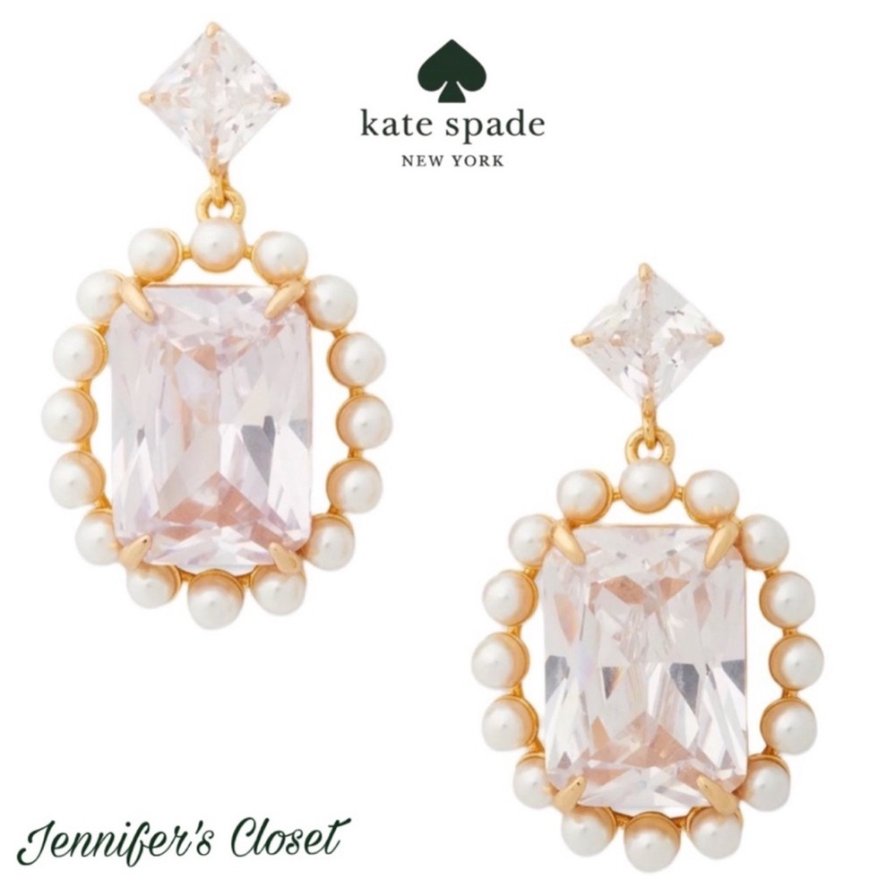 Kate Spade  Statement Earrings NWT / Pearl & Stone DropEarrings
